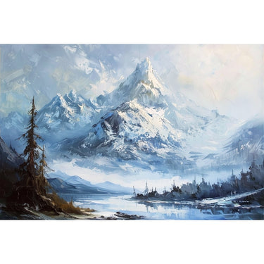Contemporary Canvas of Mountains